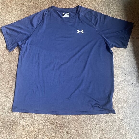 Under Armour HeatGear Navy Blue T-Shirt - Picture 1 of 9